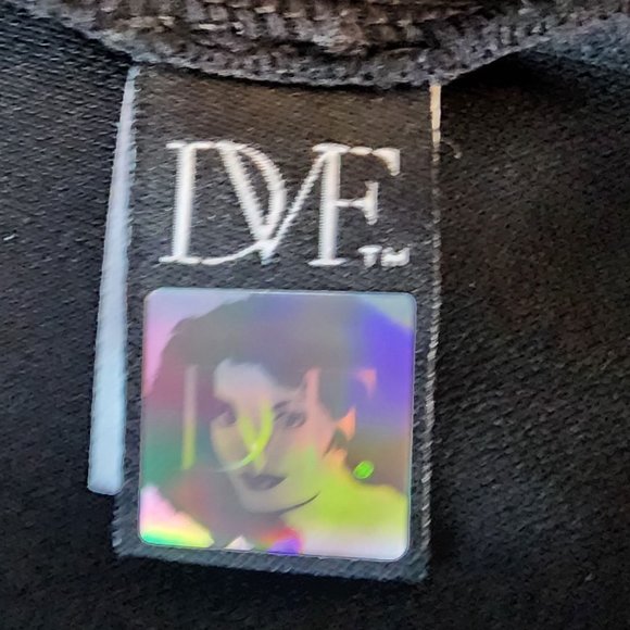 Diane Von Furstenberg Helena Dress Black V-neck Collared Wrap Dress Womens 4 - Picture 8 of 9